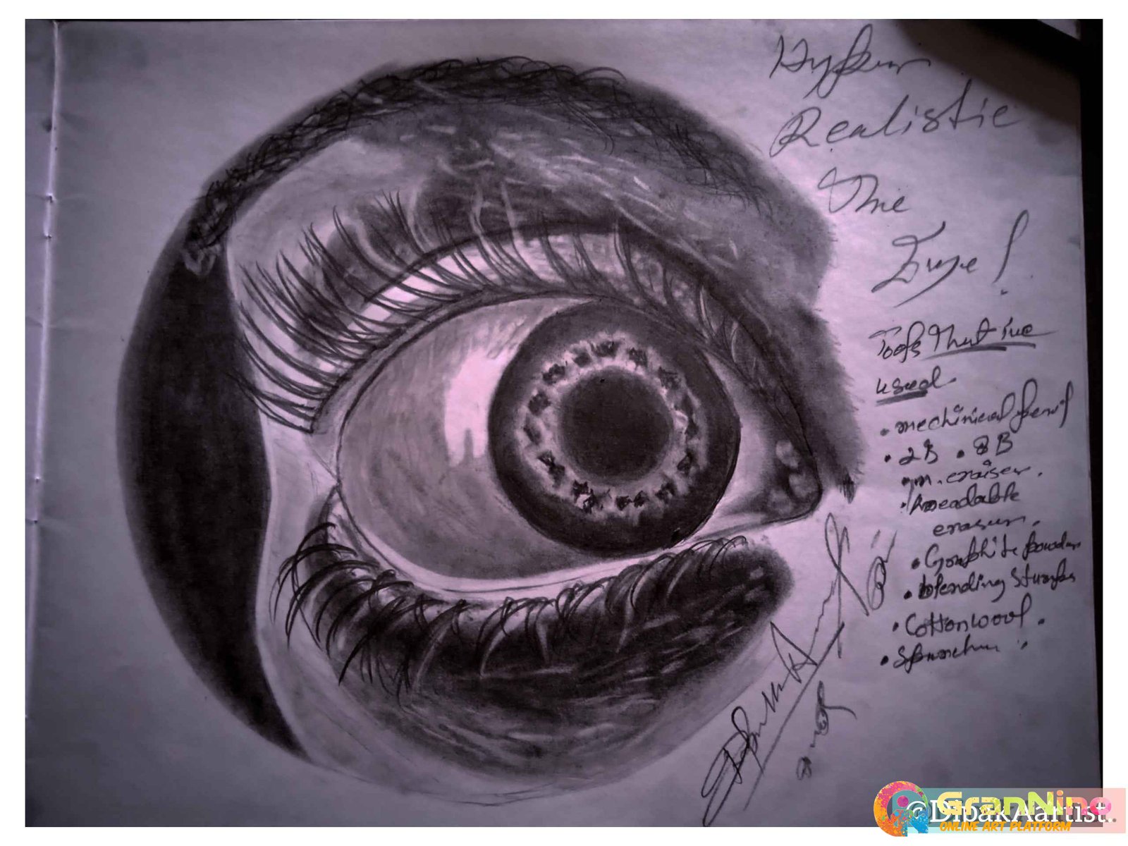 How to Draw Hyper Realistic Eye  Step by Step  Tutorial For Beginners    Realistic eye Eye drawing Realistic eye drawing