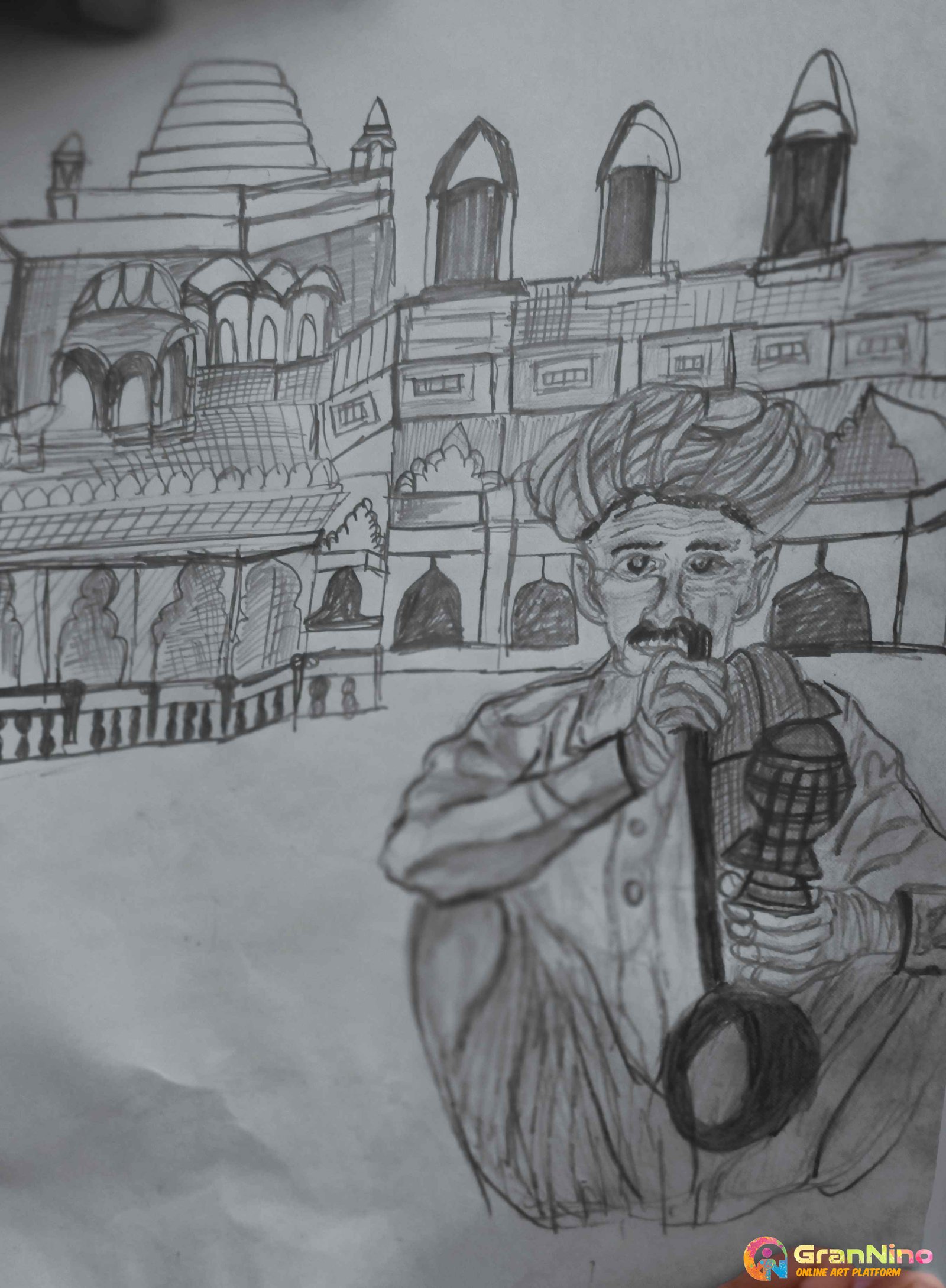 Drawing Sketch of Bageshwar dham sarkar by AYUSH UPRETI  OurArtCorner
