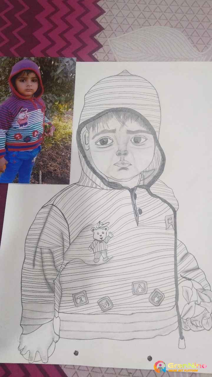 Sketching A Young Boy For Kids Drawing