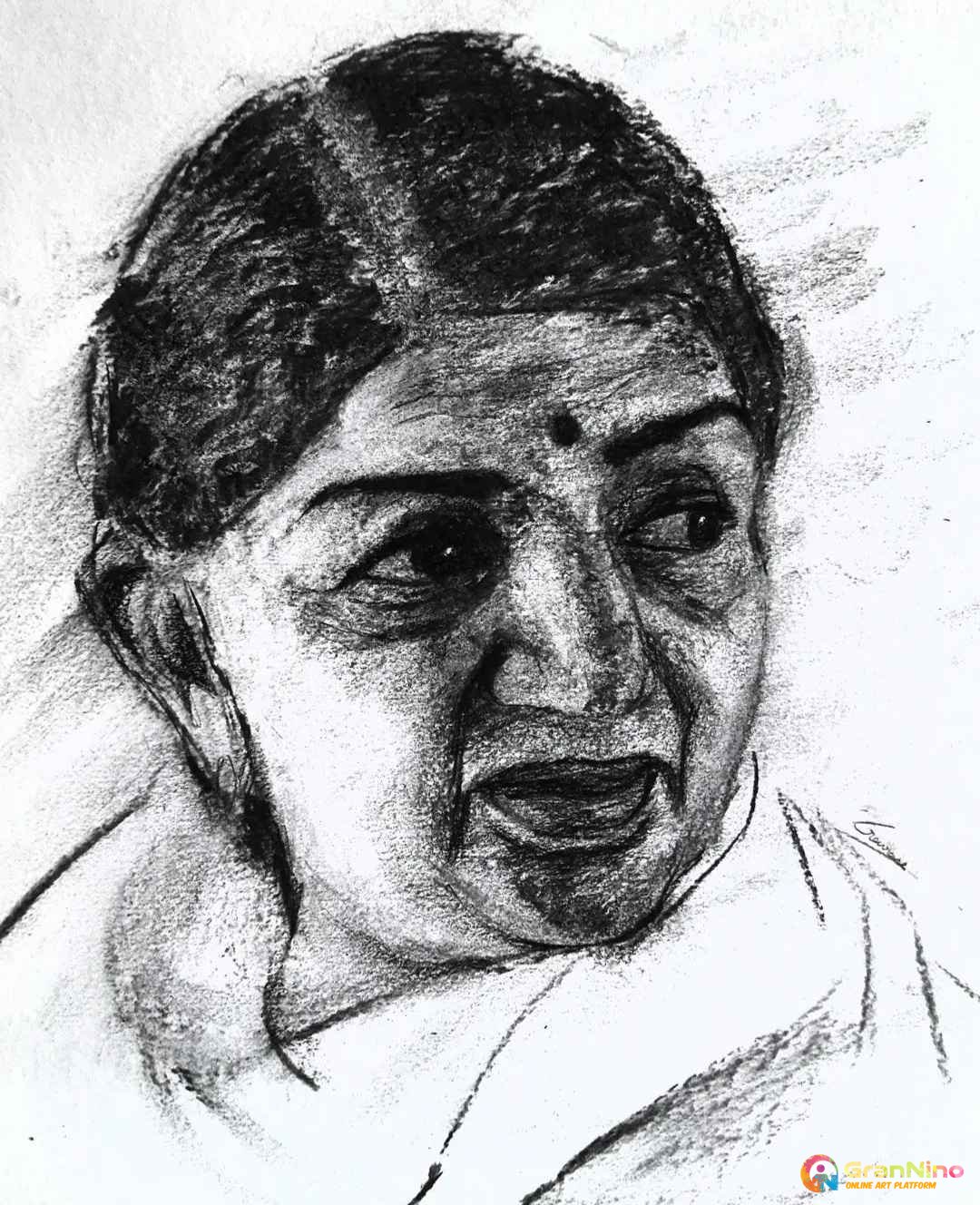 How to draw Lata Mangeshkar easy | Drawing Tutorial | YouCanDraw - YouTube