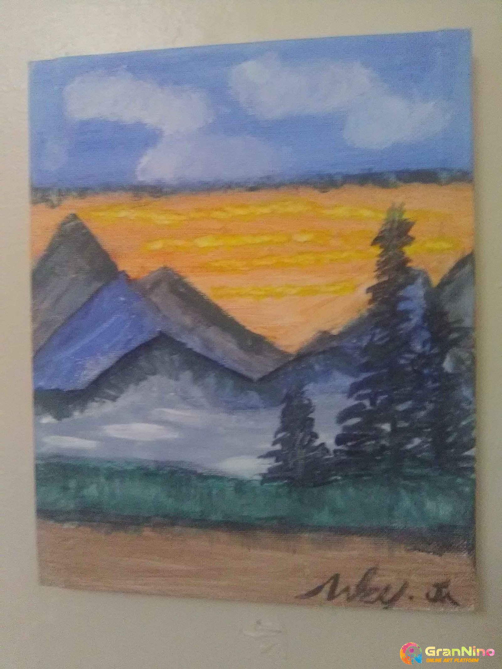 This Painting Is Called Blue Mountains I Love To Paint