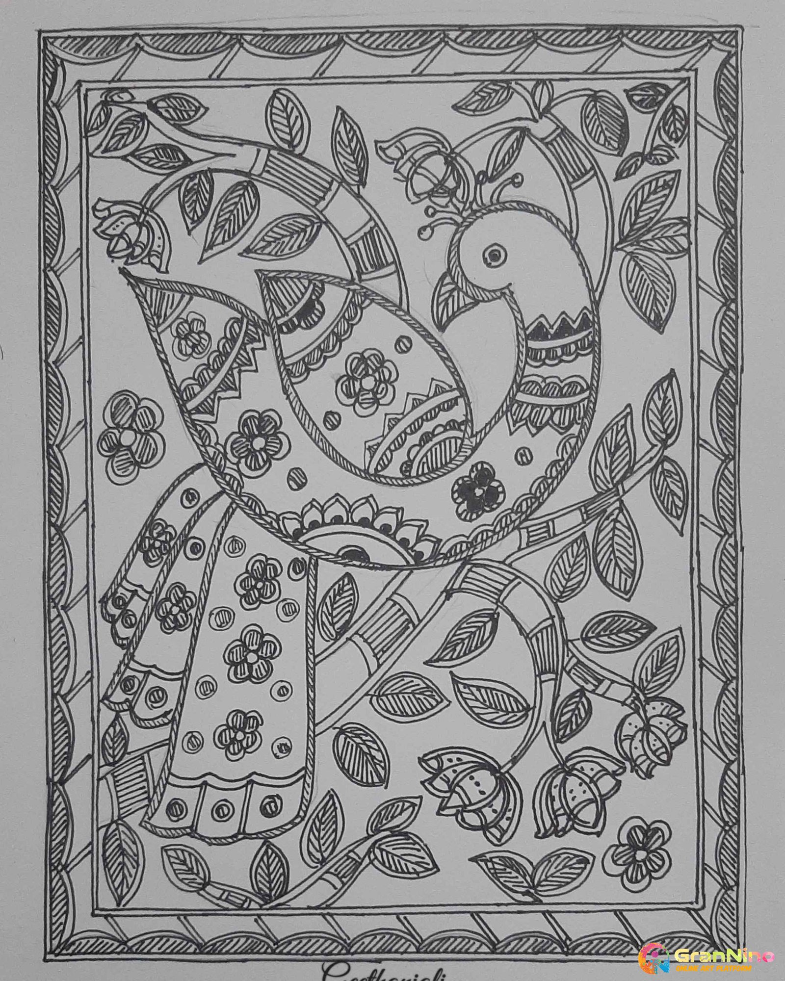 Madhubani Painting On Paper