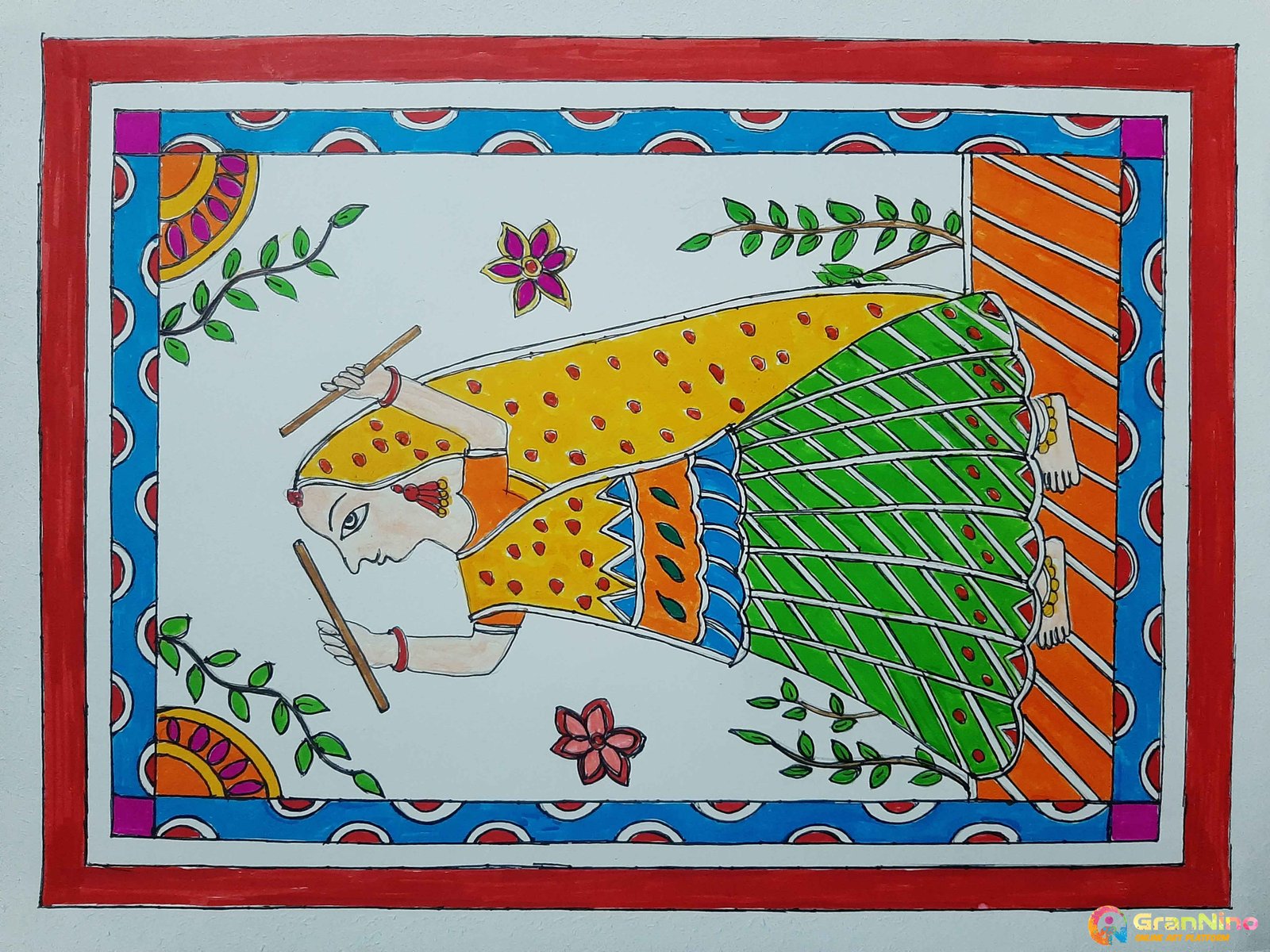 Madhubani Art Paper A3