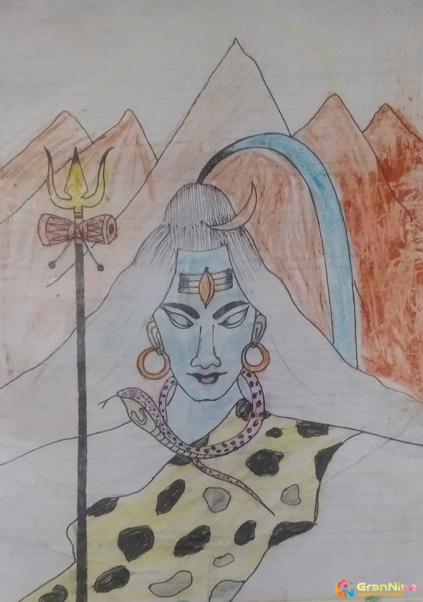 how to draw lord shiva, mata parvati and lord ganesha,lord shiva drawing,lord  ganesha drawing, - YouTube