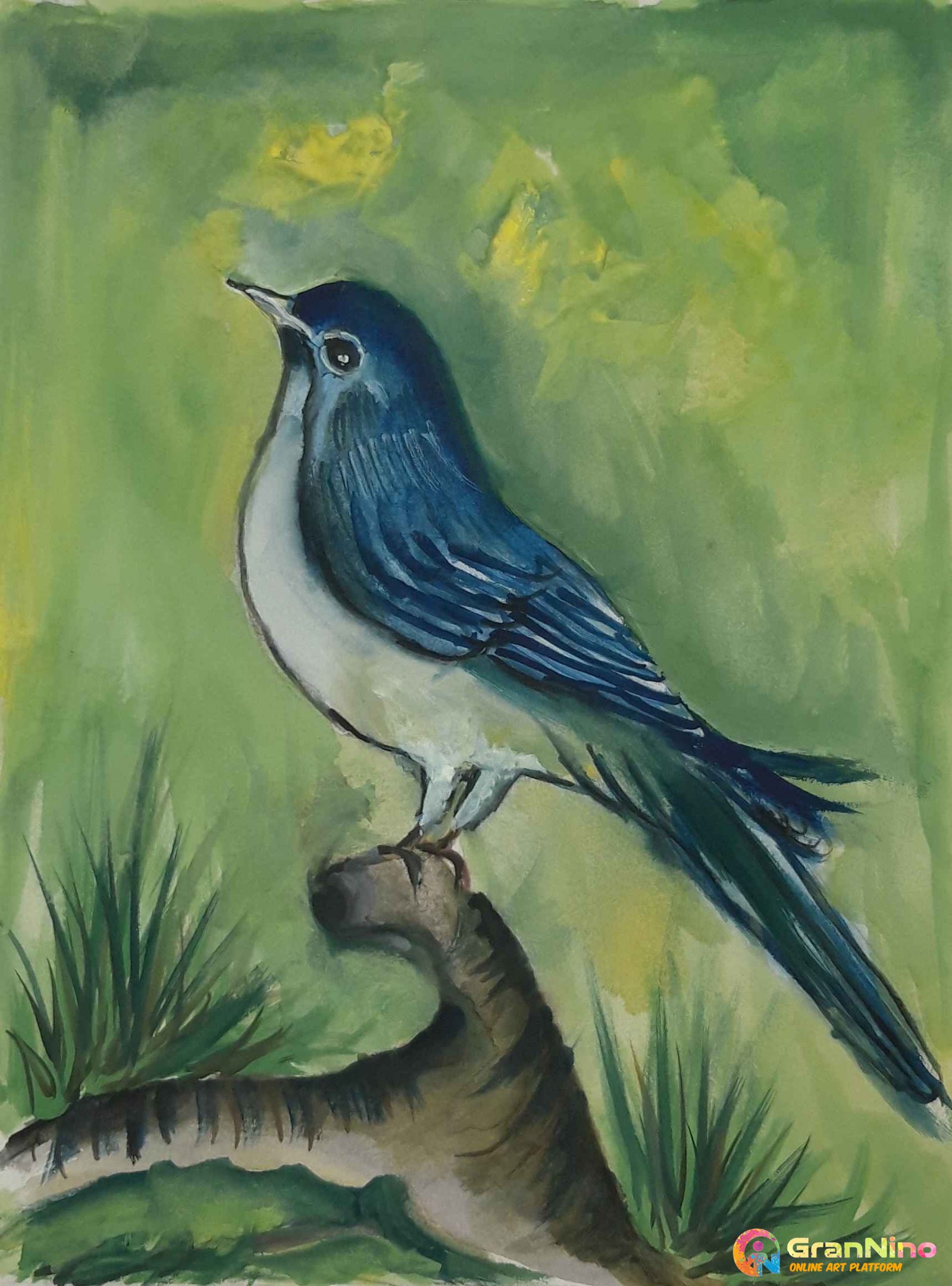 Painting Of Bird Painting In Watercolor Size 4030 Cm Sq Cm