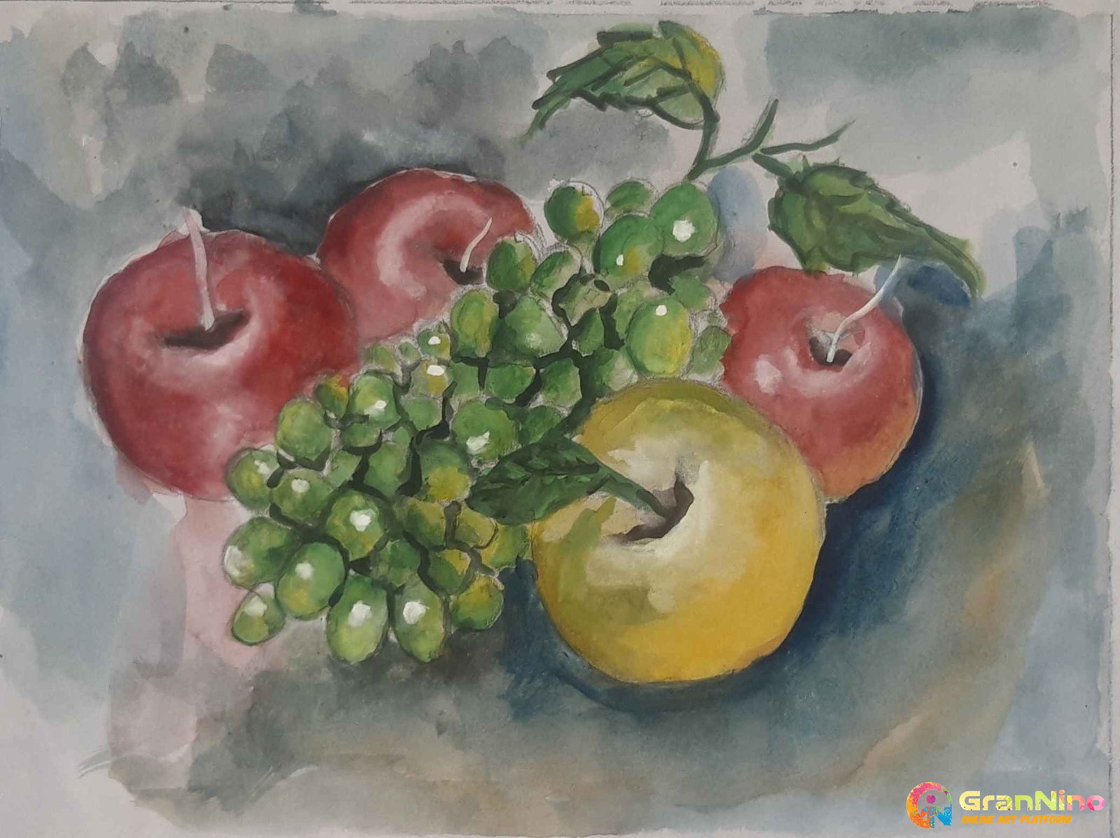 Painting Of Fruits Painting In Water Color Size 3030 Cm Sq