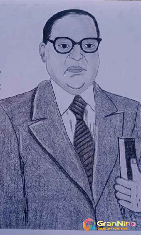 Dr. Babasaheb Ambedkar Painting by Diksha Kudmeye