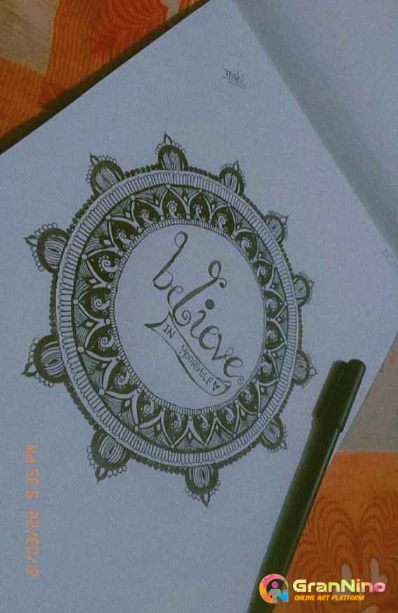 Self Love Note Mandala Art For Kids Drawing