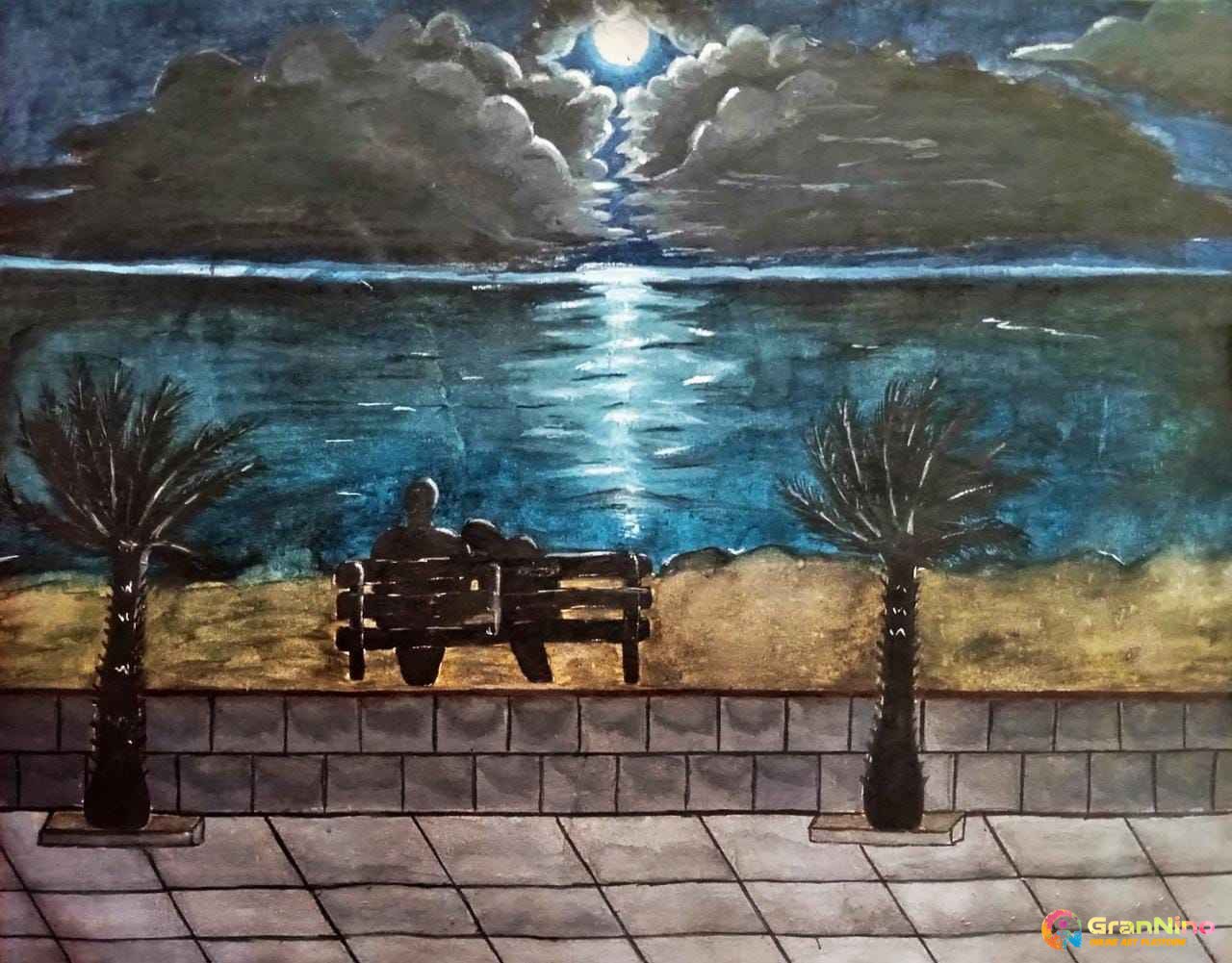 Rock Beach Moonlight A Romantic Scene Of Puducherry