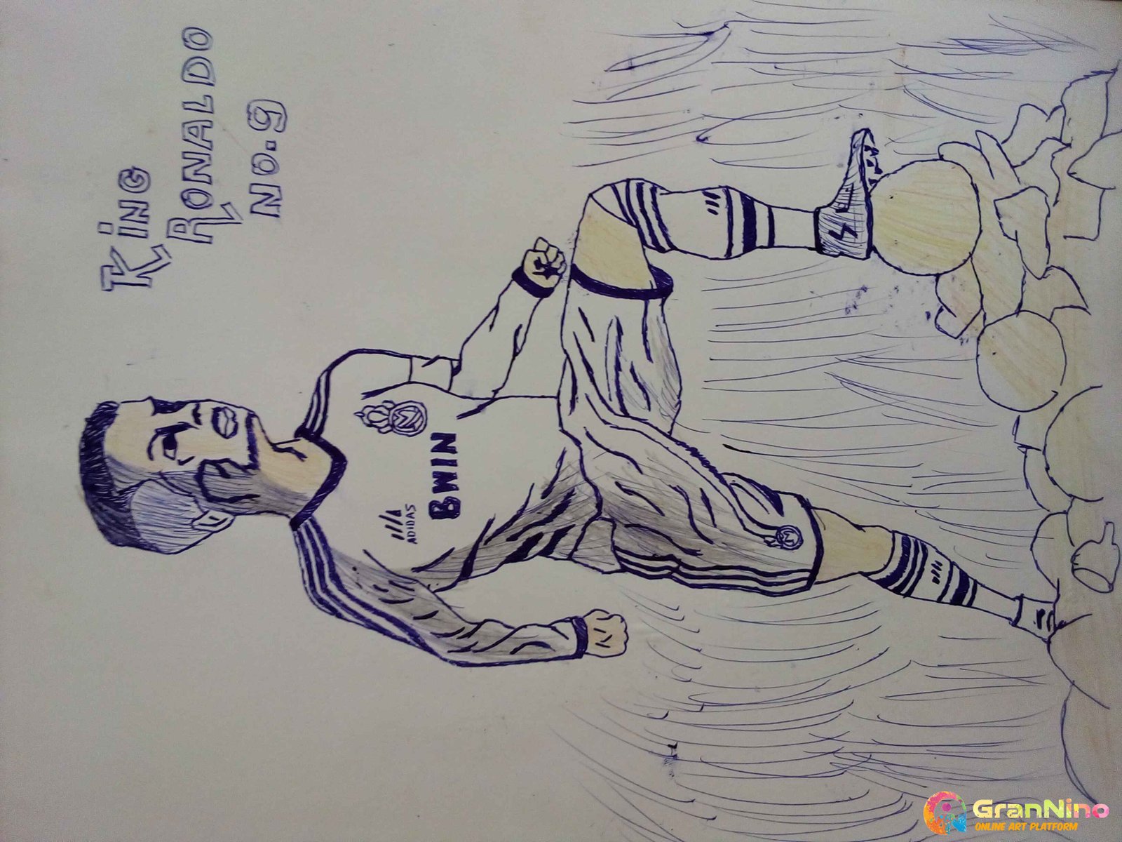 Painting Of Ronaldo In Gradnino Size 33354 Sq Cm Price 300