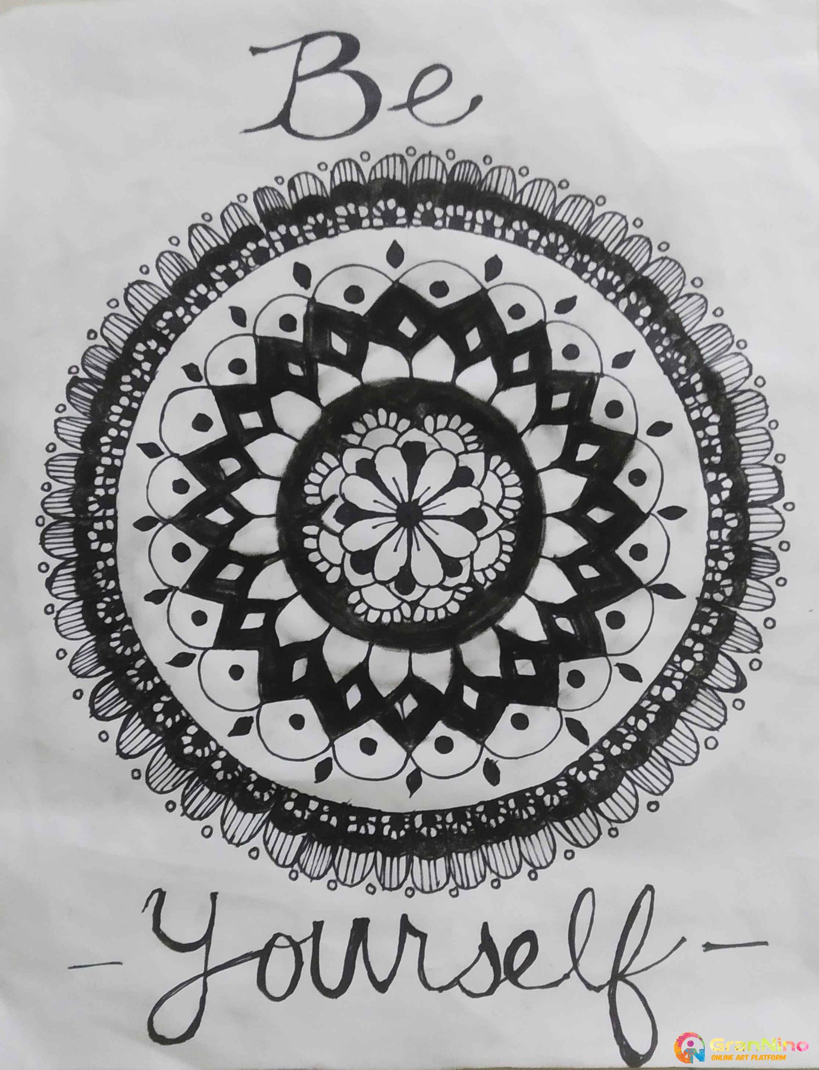 Painting Of Mandala Art In Mandala Art Size A4 Sq