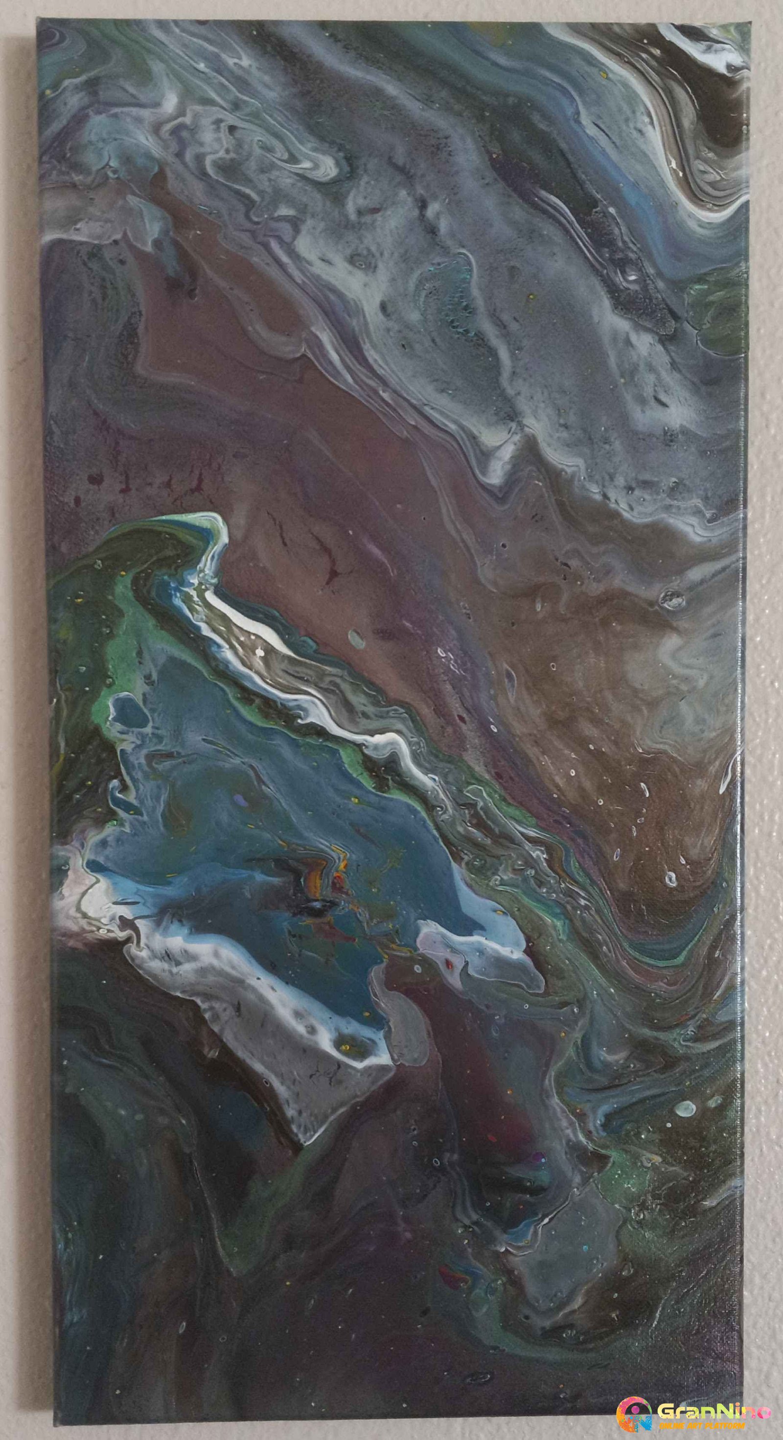 Abstract Acrylic Painting Series 006 Colorful Turbulance