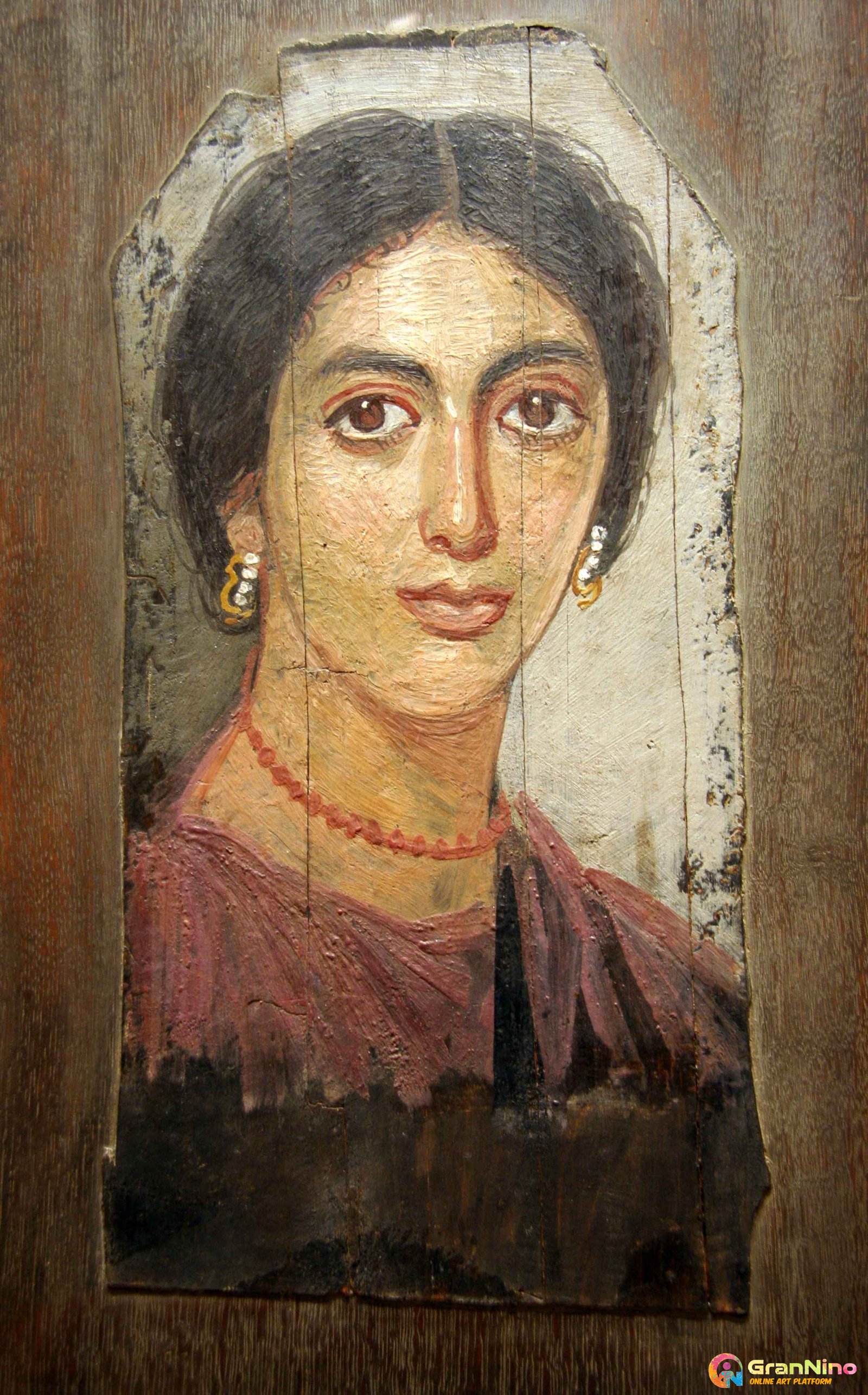Portrait Of A Woman Faiyum Mummy Portrait Artist Unknown