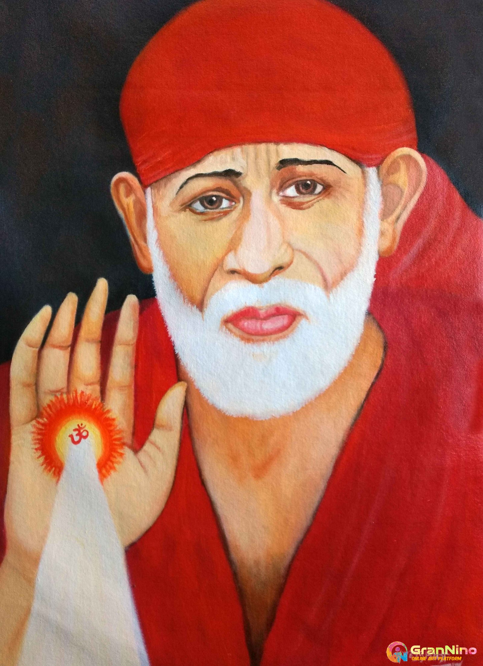 Title Saibaba 20 X 30 Inches Oil On Canvas Commission