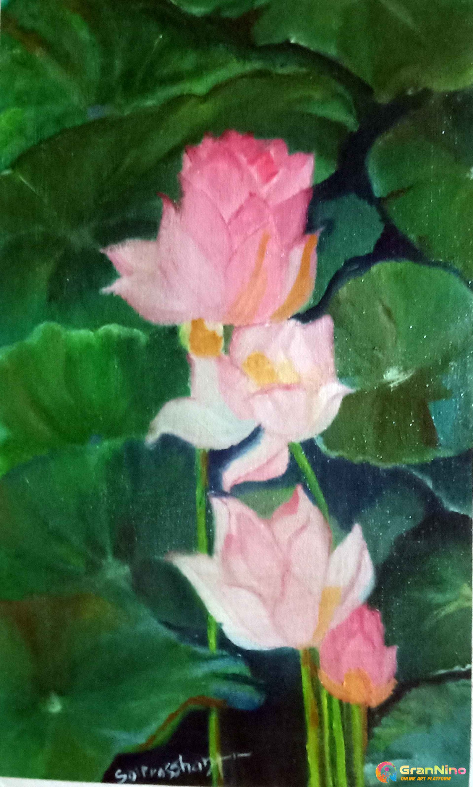 Title Water Lilly 2 2018 Oil On Canvas W 15 X H 20