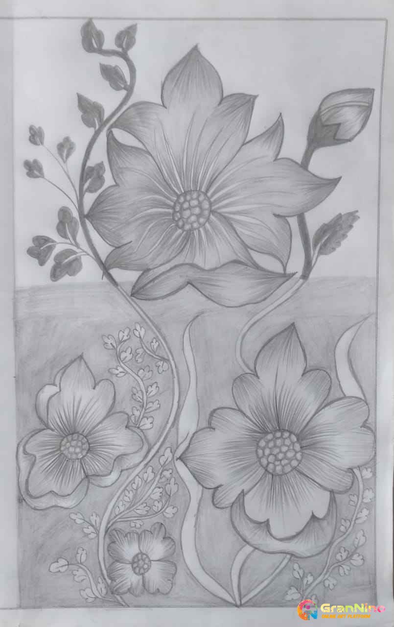 Flower Pencil Drawing This Drawing Shows The - GranNino