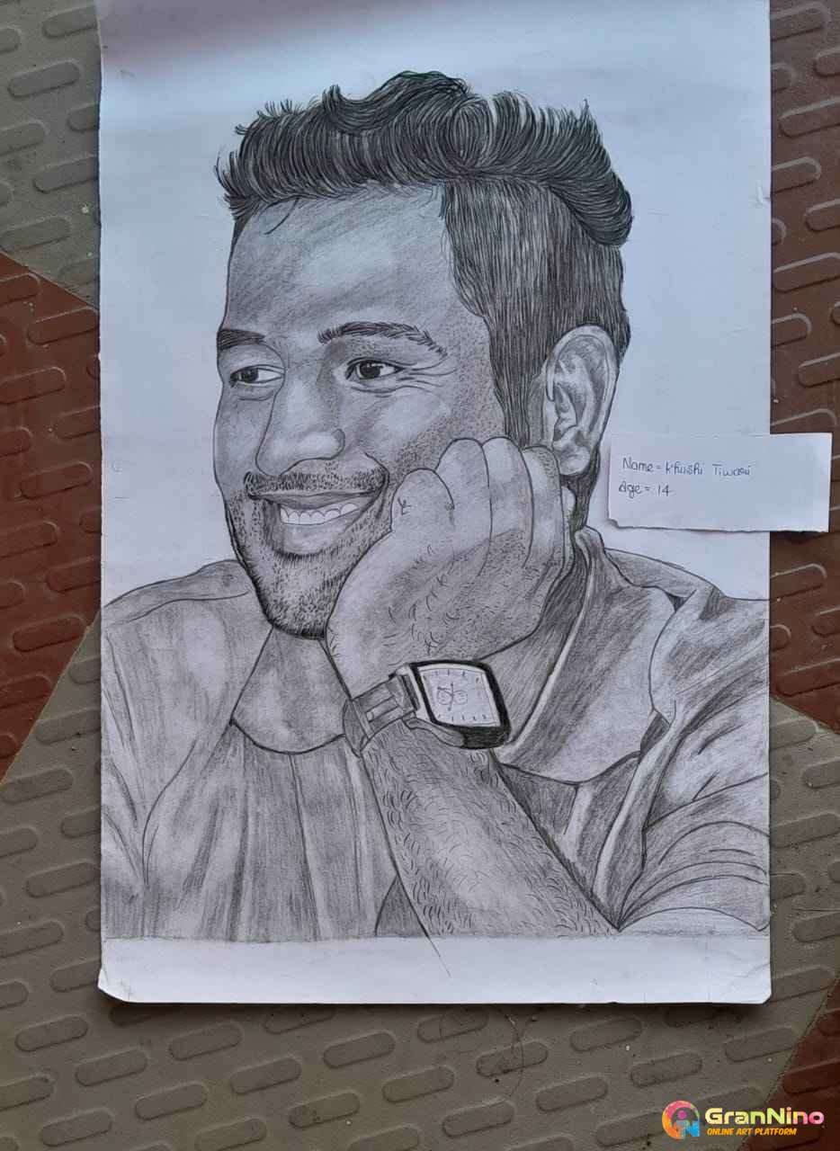 MS Dhoni my pencil drawing | Pencil sketch images, Canvas drawings,  Portraiture drawing