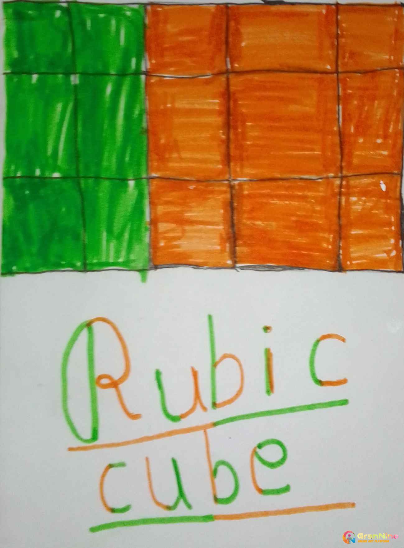 Painting Of Rubic Cube In Colour Size 197kb Sq Cm Price