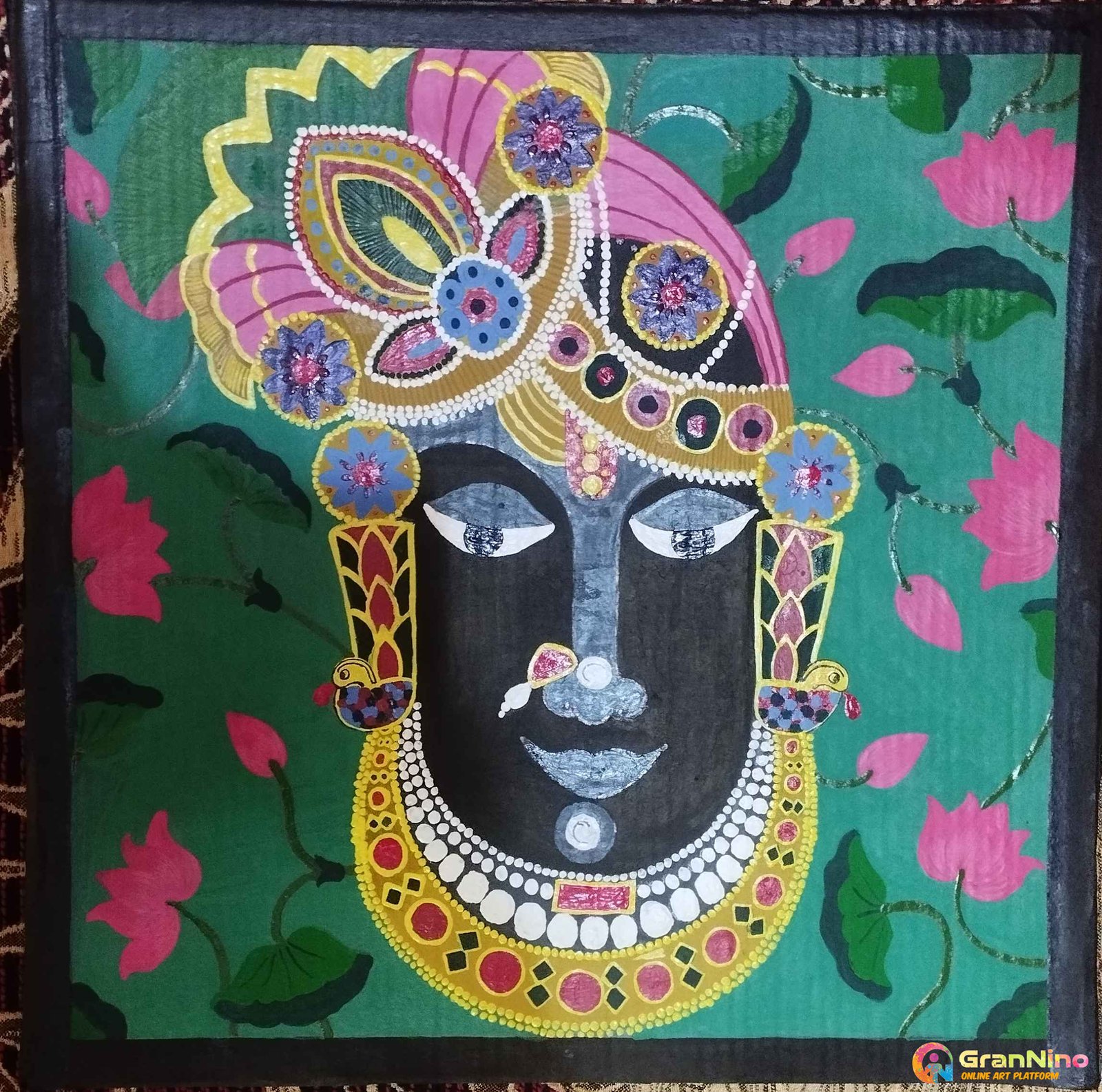 Painting Of Shrinathji Painting In Acrylic Colour Size