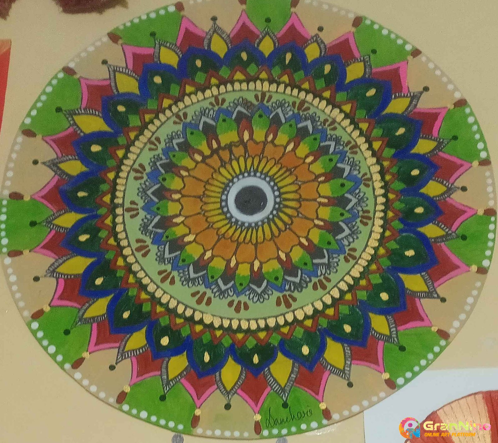 Painting Of Mandala In Painting Size 15 Sq Cm Price 4 Its