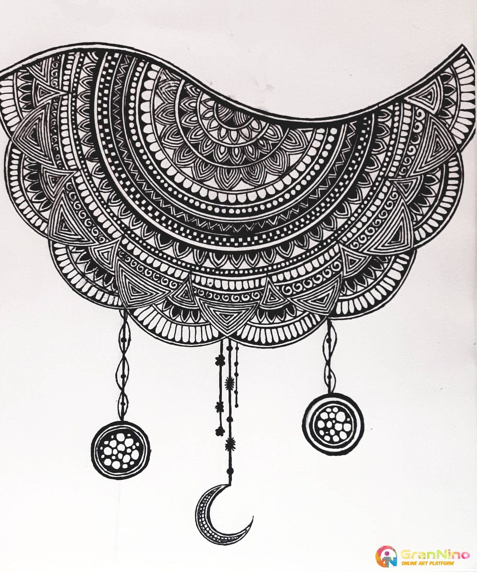 Mandala Art Necklace And Clothing Designs