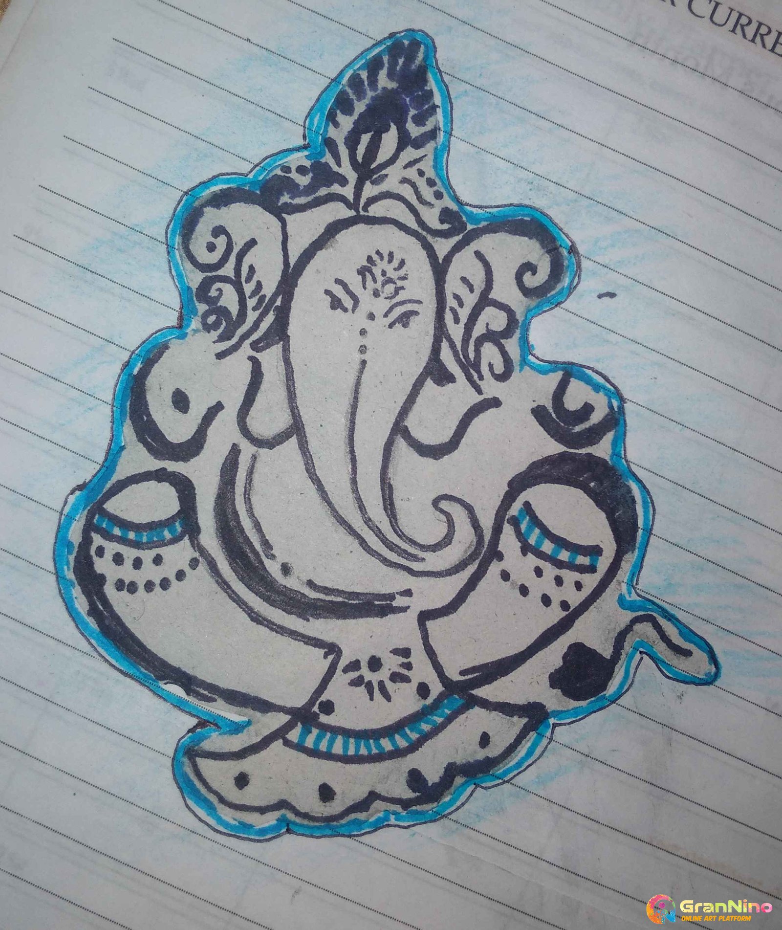 Cute ganpati bapa 🤗😍 Drawing ❣️ .. Follow me @artbysanjana24 Keep  supporting👍 Thank you❤ .. .. .. .. .. .. #shreeg... | Instagram