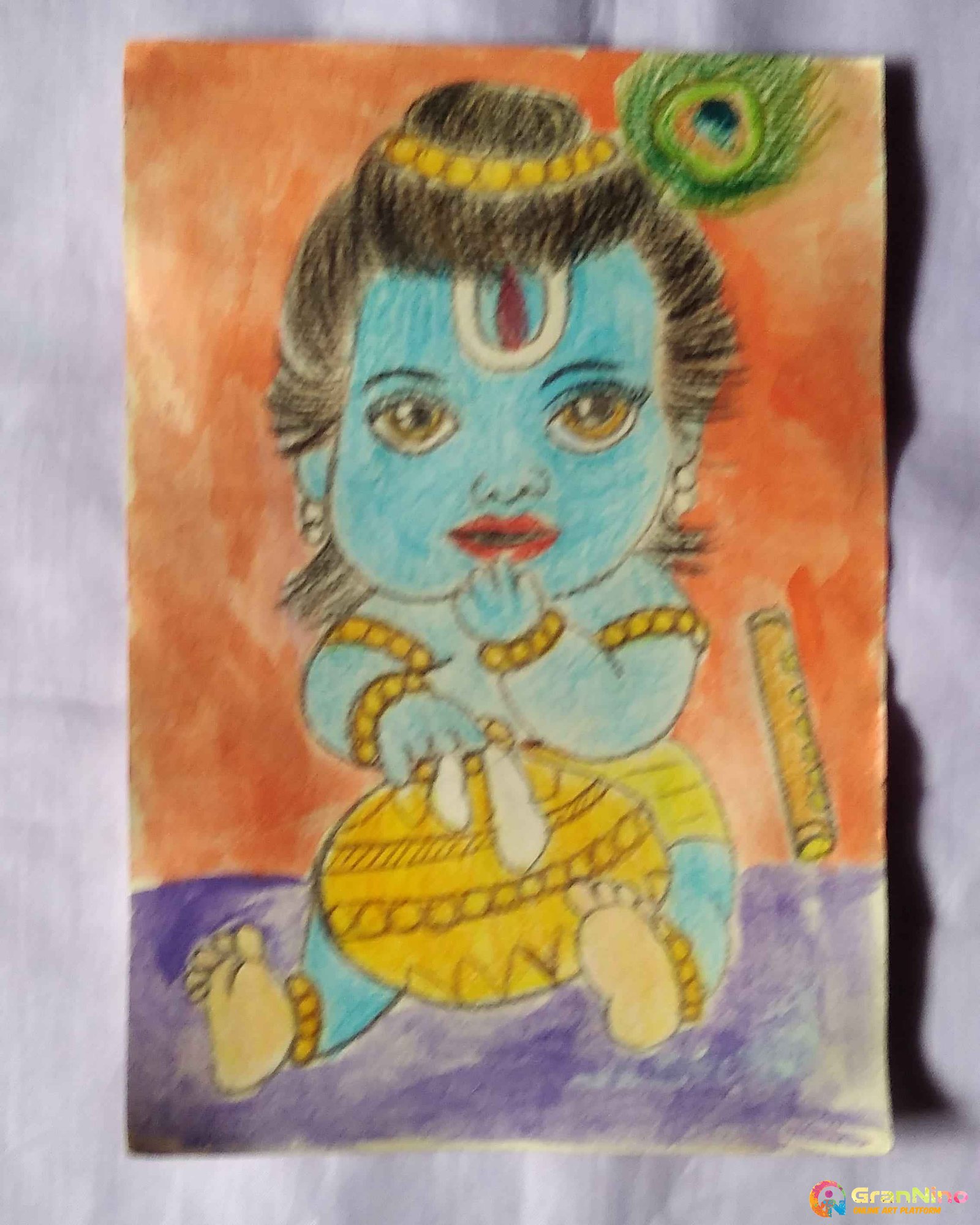 Preethi Venugopala: A Pencil sketch of Little Krishna-saigonsouth.com.vn