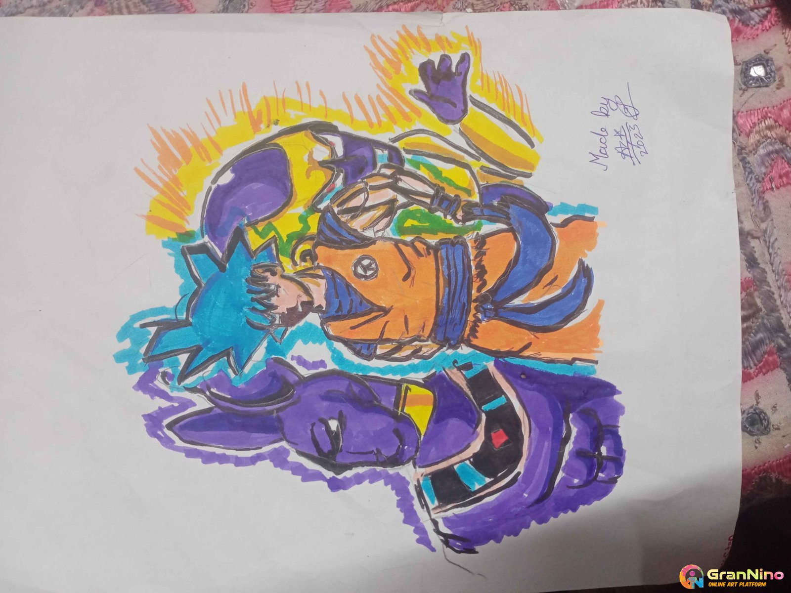 Dragon Ball Z Beerus Goku And Frieza Anime For Kids Drawing