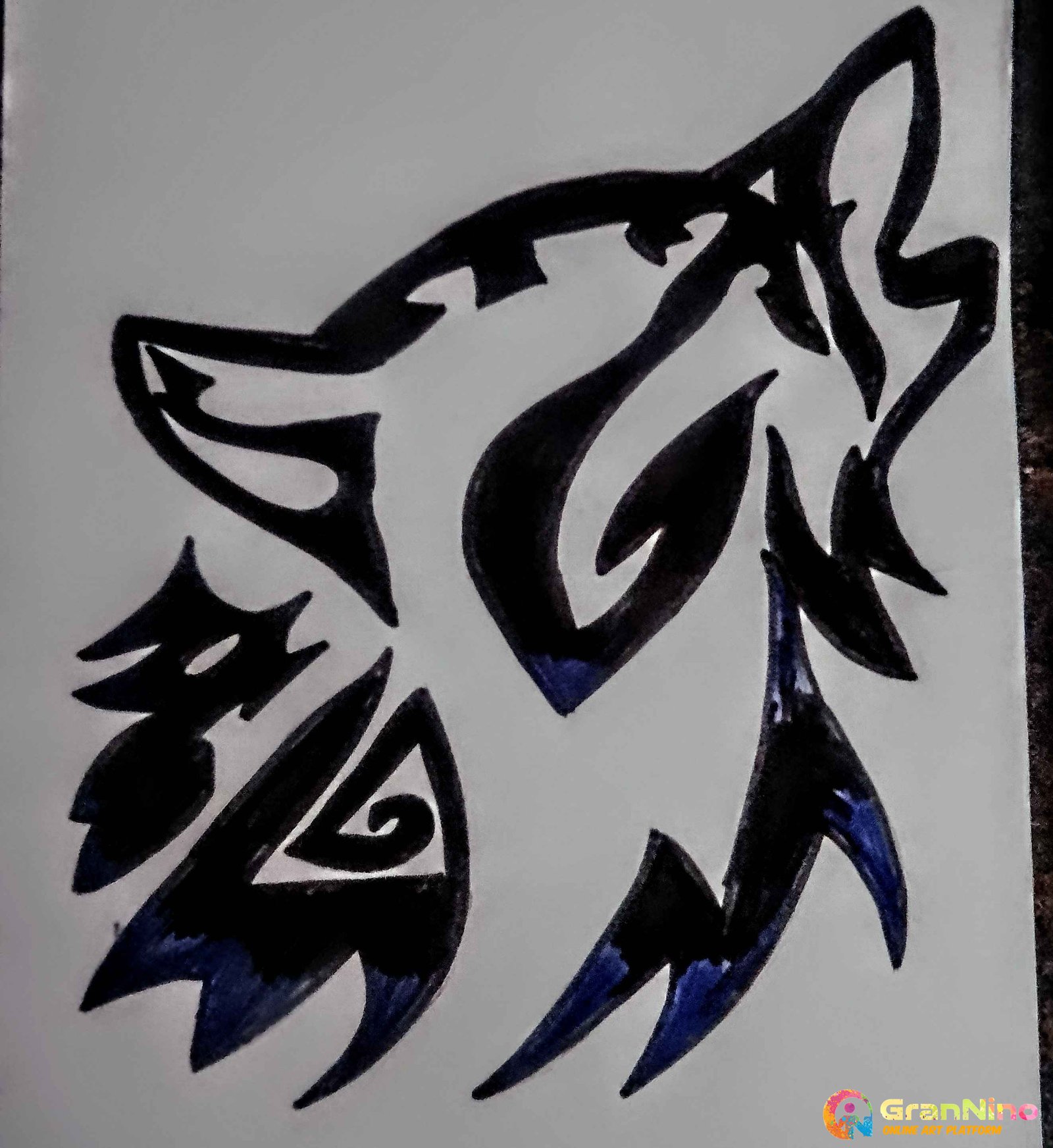 Painting Of Wolf In Bhoomika Size A4size Sheet Sq Cm Price