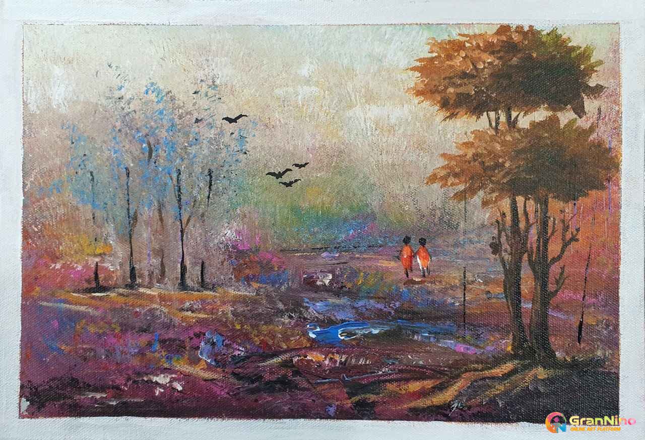 A landscape painting on canvas board : r/acrylicpainting